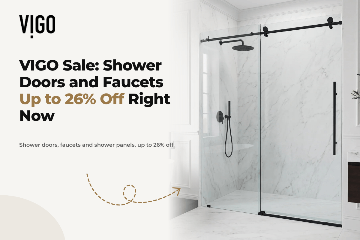 VIGO Sale: Shower Doors and Faucets Up to 26% Off Right Now